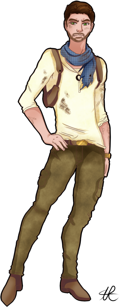 Nathan Drake By Ajwhereartthou On Deviantart Clipart - Nathen Drake Drawing Easy (1024x1365), Png Download