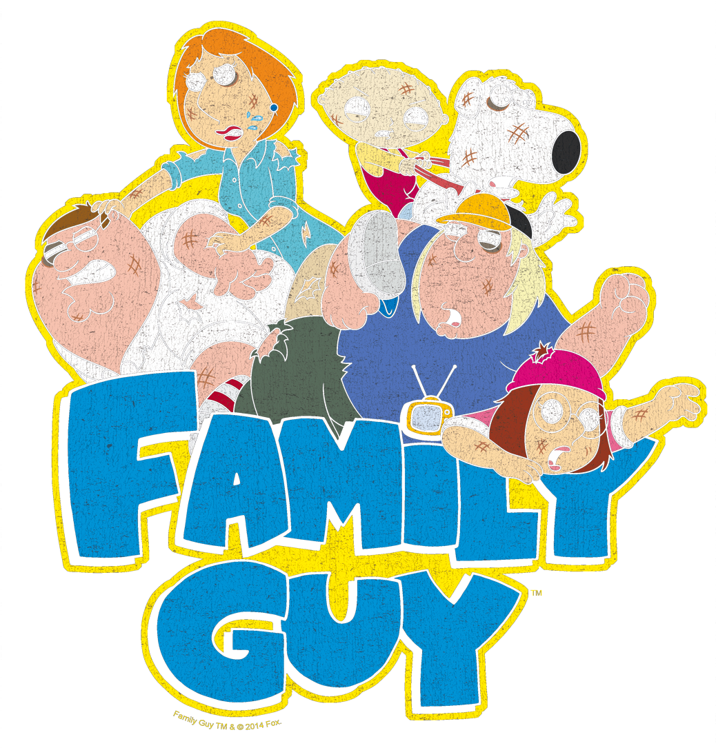 Family Guy Family Fight Men's Ringer T-shirt - Family Guy (557x600), Png Download