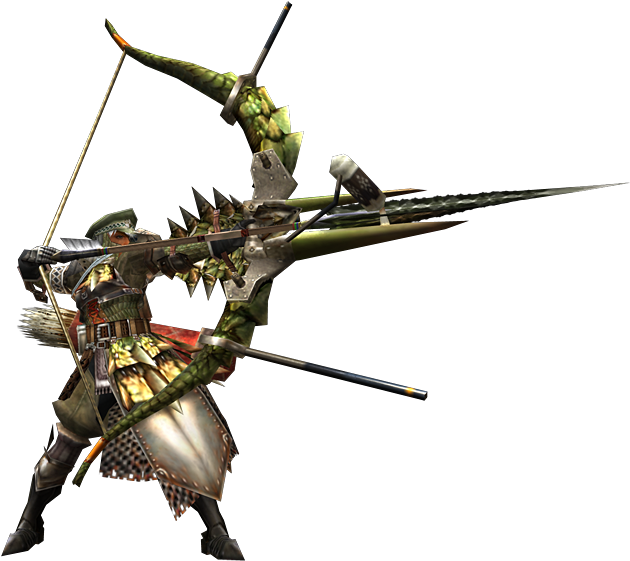 First Appear In Monster Hunter 2, Bow Still Manage - Monster Hunter Dragon Piercer (702x600), Png Download