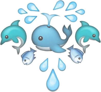 Blue Emoji, Tumblr Transparents, Sun Poem, Diy Wallpaper, - Dolphin Emoji Png (395x362), Png Download