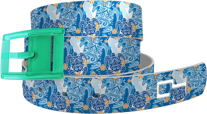 Sea Turtles Blue Classic - Belt (1024x1024), Png Download