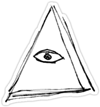 All Seeing Eye Illuminati Pyramid" Stickers By - Eye Of Providence (375x360), Png Download