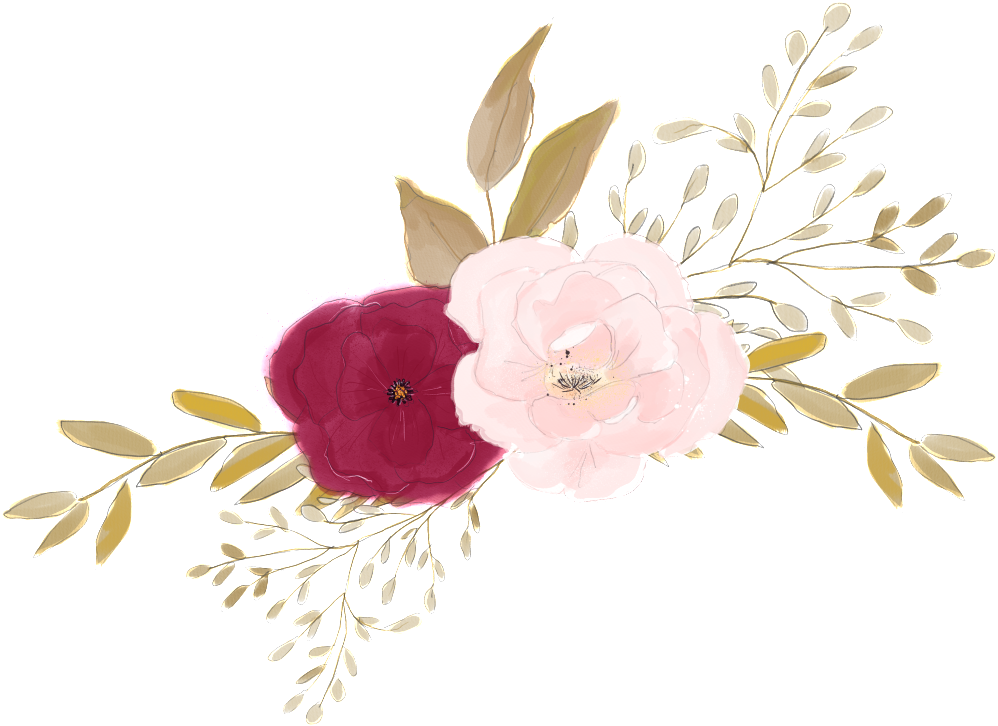 Pink Watercolor Flower - Custom Listing For Diane Only - White Beads (1024x822), Png Download