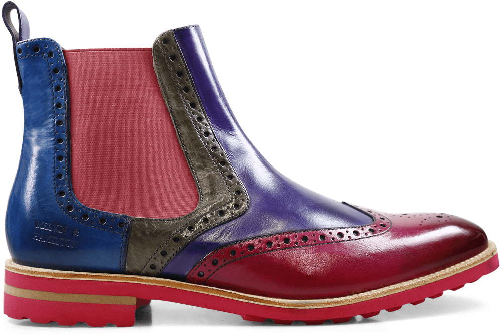 Ankle Boots Eddy 13 Dark Pink Purple Flame Smoke Pop - Bottines Melvin & Hamilton Eddy 13 Dark Pink Purple (1024x1024), Png Download