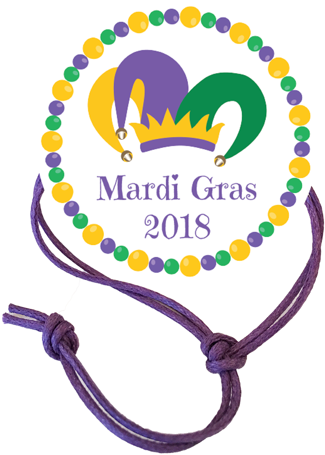Napkin Knot Bead Qty - Mardi Gras (1080x1080), Png Download