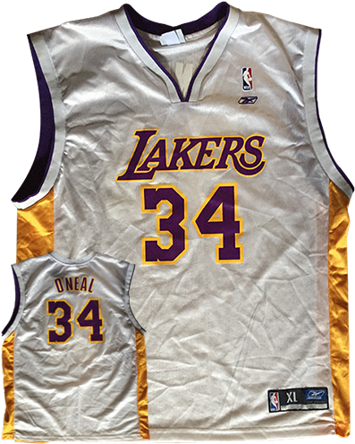 Image Of Los Angeles Lakers Shaquille O'neal Jersey - Pets First Los Angeles Lakers Nba Dog Pet Jersey Medium (468x500), Png Download