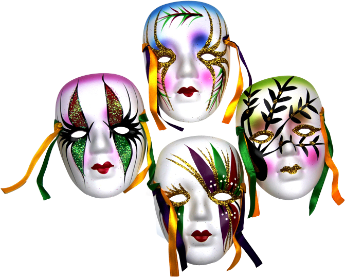 New Orleans Ceramic Mask (720x720), Png Download