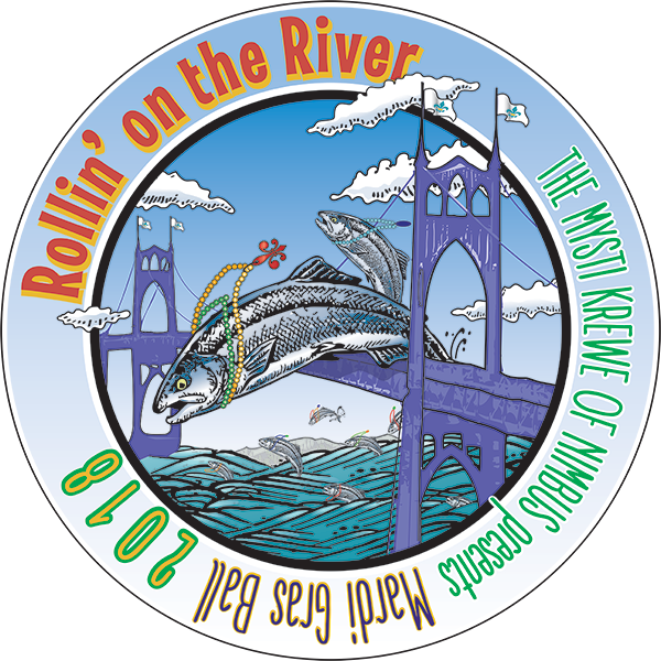 2018 Mardi Gras Ball Details - Portland (600x600), Png Download