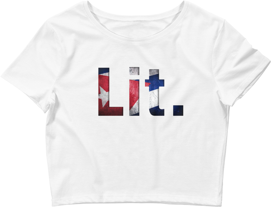 Cuba Lit Crop Top - Crop Top (1000x1000), Png Download