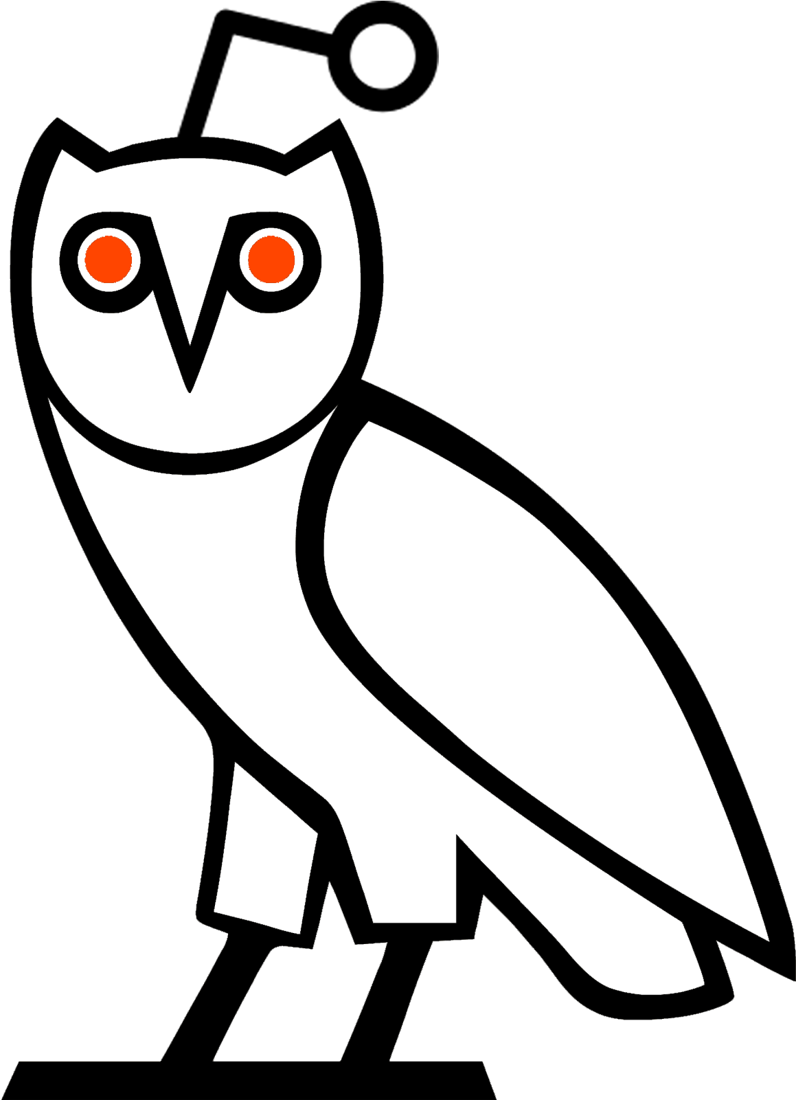 Black And White Ovo Owl (1180x1600), Png Download