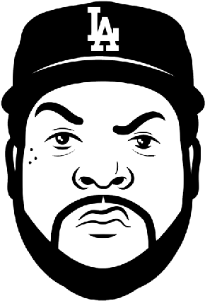 Ice Cube Black Portrait - Minute Maid Park (450x450), Png Download