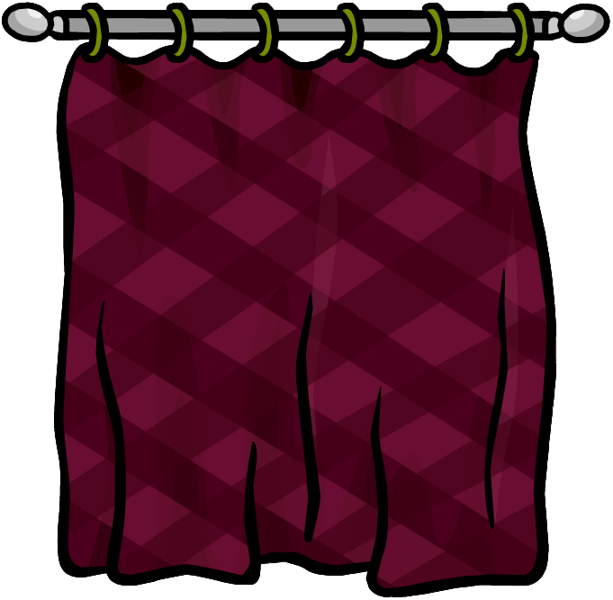 Burgundy Curtains Furniture Icon Id 624 - Curtain (681x667), Png Download