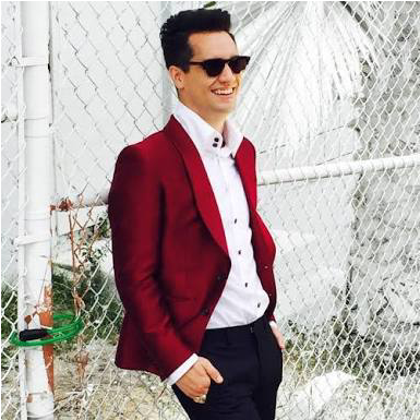 Brendon Urie In A Red Suit (720x720), Png Download