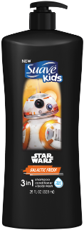 [disney Star Wars Bb 8 Galactic Fresh 3 In 1 Shampoo, - Suave Star Wars Galactic Fresh Body Wash + Shampoo (381x381), Png Download