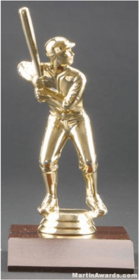 Male Baseball Trophies - Statue (600x600), Png Download