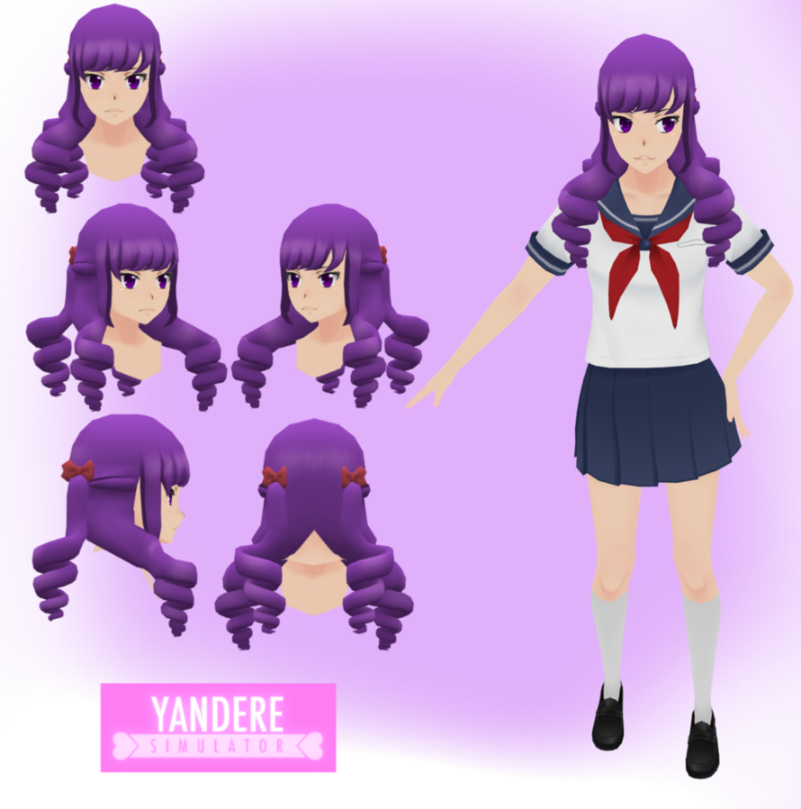 Hair Model - Yandere Simulator 4 Drills Chan (890x898), Png Download