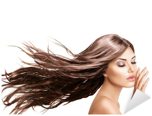 Fashion Model Girl Portrait With Blowing Hair - Hair Blowing Transparent (400x400), Png Download