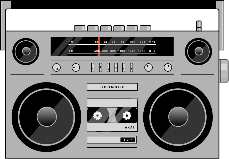 Boombox - Boombox Transparent (888x615), Png Download