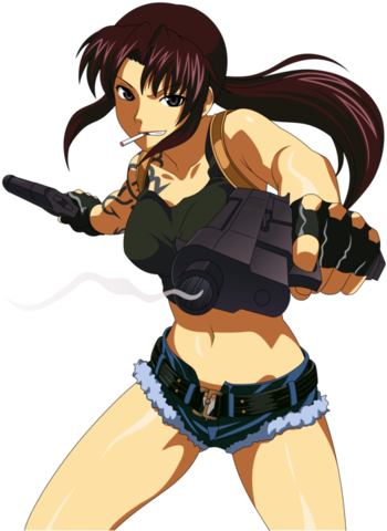 No Caption Provided - Anime Girl With Brown Hair Badass (400x491), Png Download