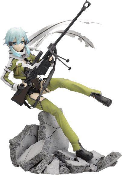 Sword Art Online Ii - Sword Art Online Ii Ani Statue 1/8 Sinon Phantom Bullet (600x600), Png Download