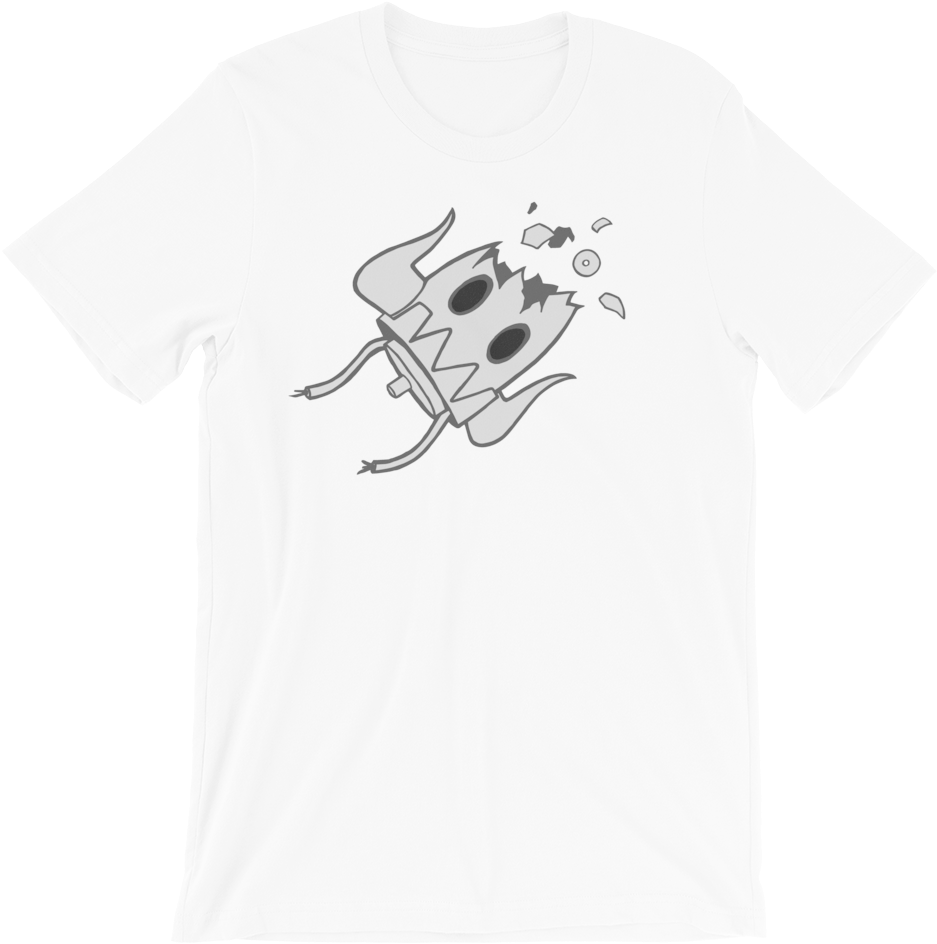 Robotpocketless Mockup Wrinkle-front White (1000x1000), Png Download