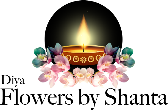 Diya Flowers By Shanta - Diya And Flowers Png (750x450), Png Download
