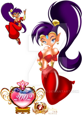 Clip Freeuse Download Happy Th Shantae By Hachimitsu - Shantae 2002 (400x490), Png Download