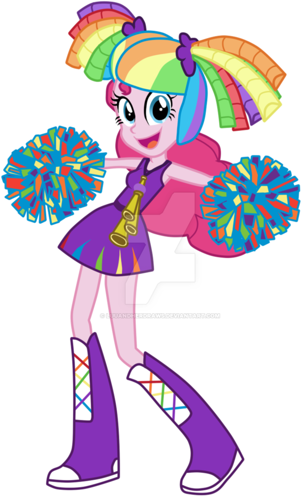 Luuandherdraws, Cheerleader, Equestria Girls, Obtrusive - My Little Pony Equestria Legend Of Everfree Pinkie (728x1024), Png Download