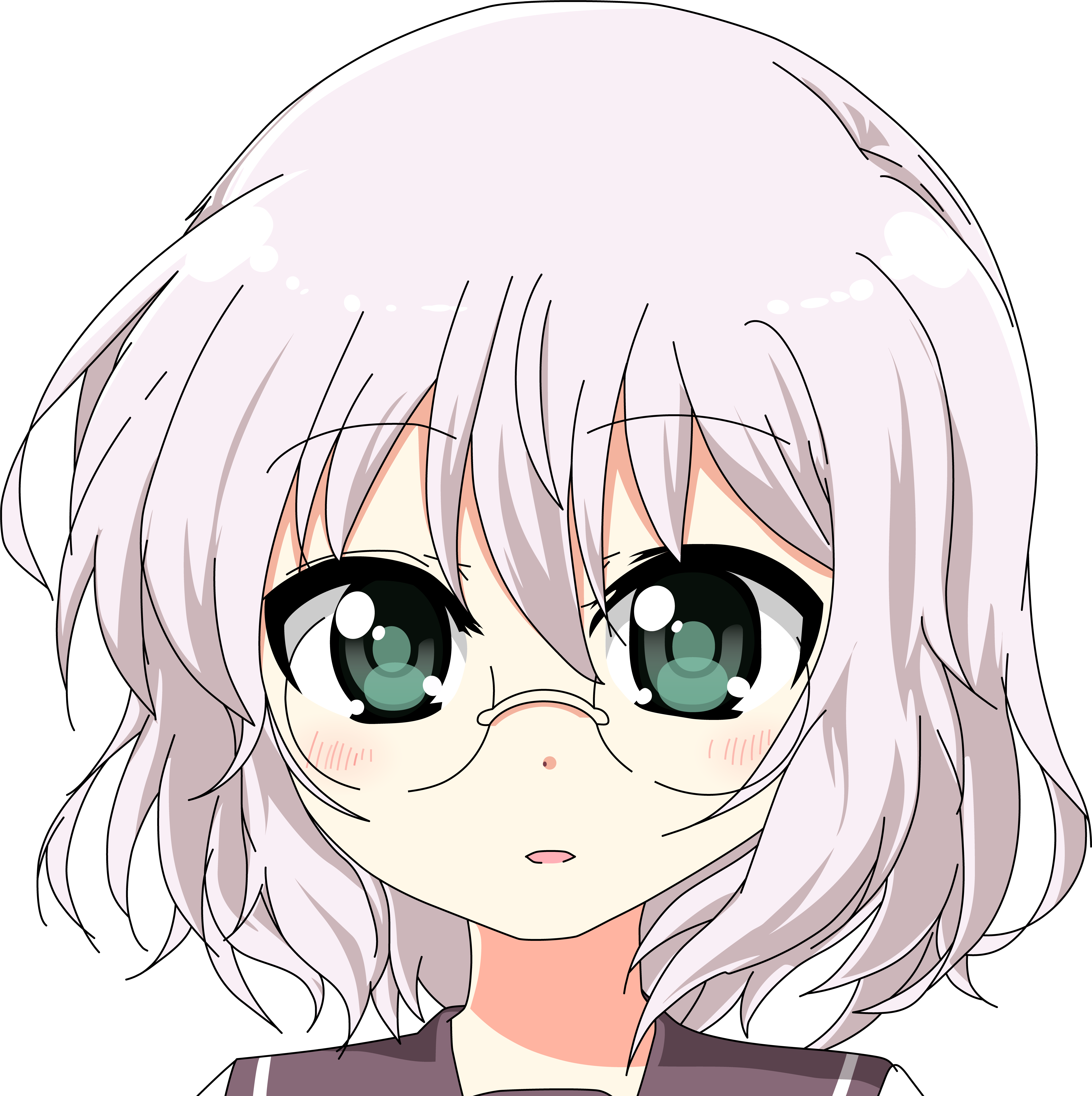 Glasses Ikeda Chizuru Seifuku Transparent Png Vector - Anime (6890x6890), Png Download