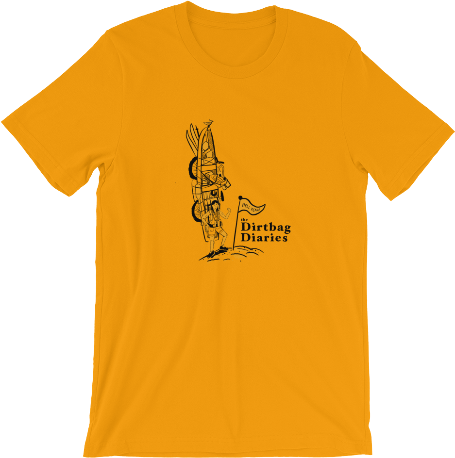 Humanmuleyellow Mockup Wrinkle-front Gold (1000x1000), Png Download