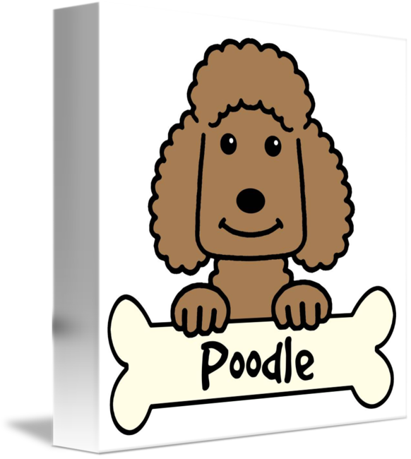 Chocolate Poodle By Anita Valle Banner Free - Poodle Poodle Oval Ornament (582x650), Png Download