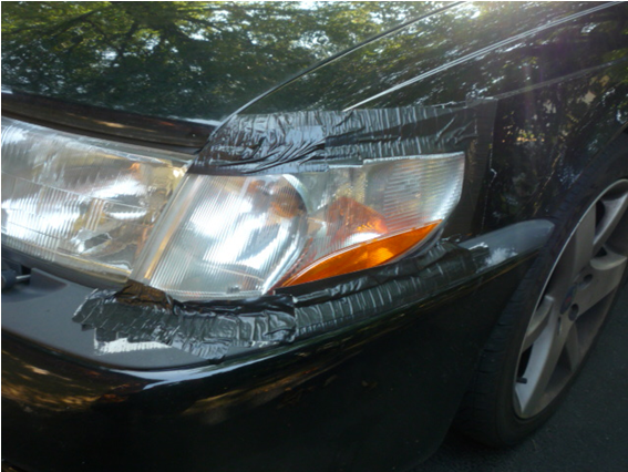 My Beloved But Aging Black Convertible Now Sports Black - Duct Tape (622x475), Png Download