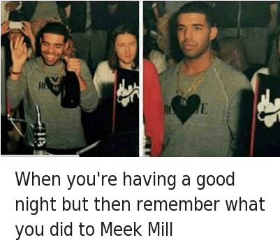 Club, Drake, And Meek Mill - Secretly Dying Inside (400x357), Png Download