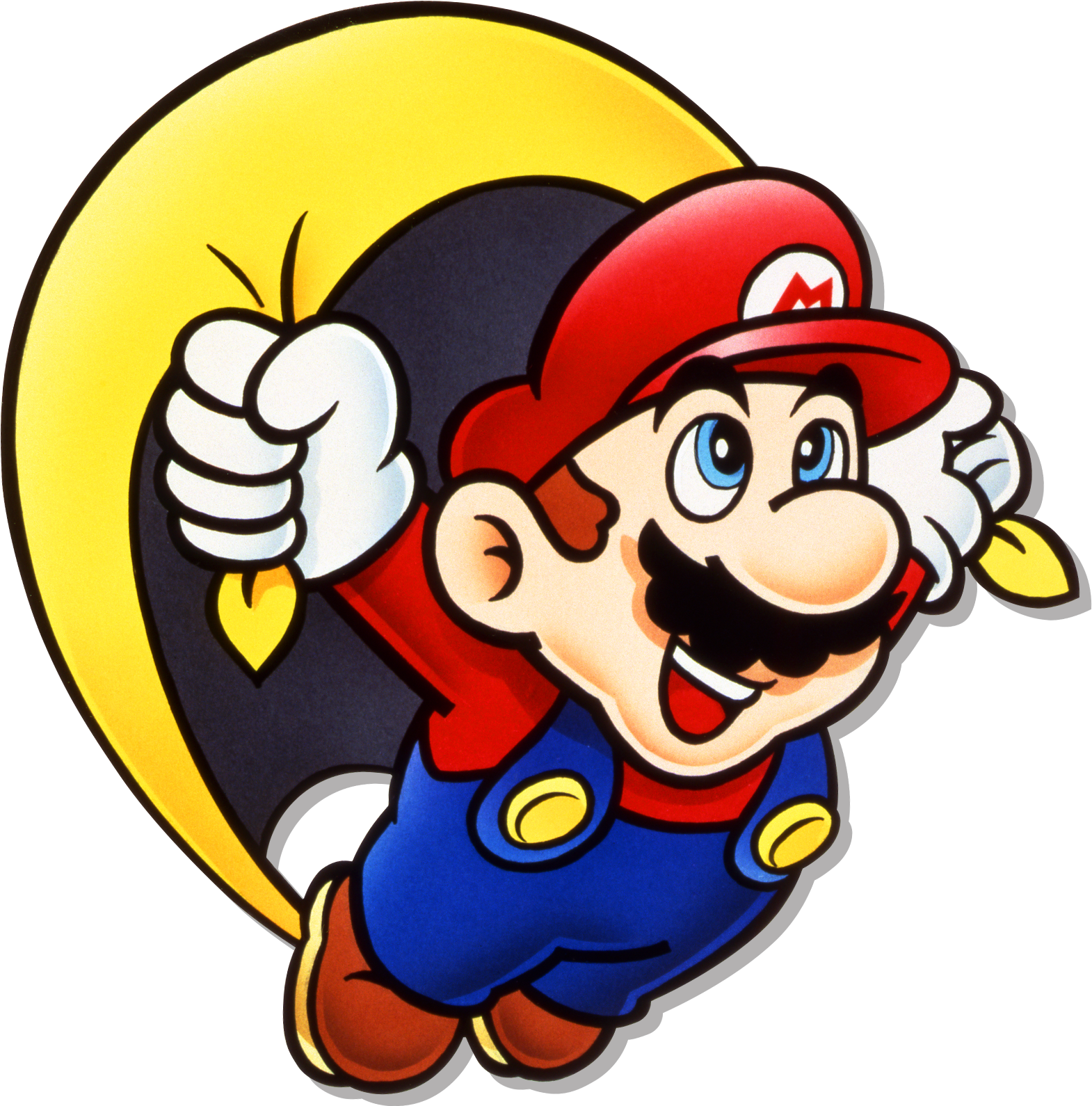 Cape Mario - Super Mario World Png (1570x1590), Png Download