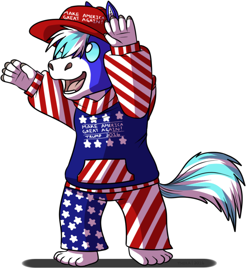 Make America Great Again - Furry Make America Great Again (883x905), Png Download