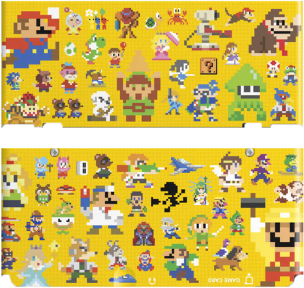 067 Super Mario Maker - Nintendo New 3ds Cover Plates (450x424), Png Download
