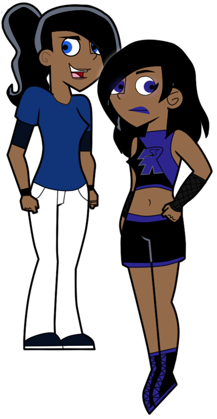 Side By Side Ravens - Danny Phantom Oc Misty Midnight (720x960), Png Download