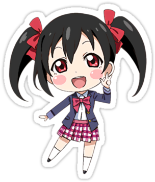 Nico Yazawa Transparent - M's Love Live Chibi (375x360), Png Download