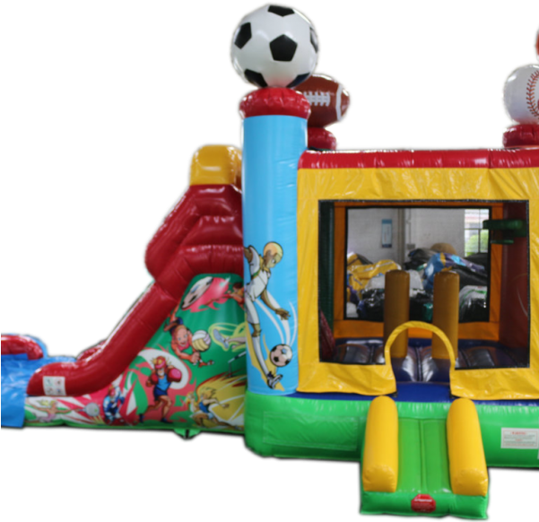 00 28 All Star Sport Wet Dry Combo - 28' All Star Sport Bounce House Wet (600x600), Png Download