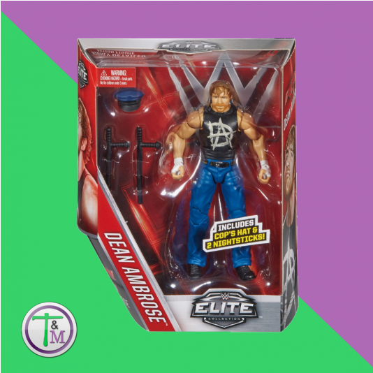 Dean Ambrose - Wwe Elite 41 Mattel Toy Wrestling Action (533x800), Png Download