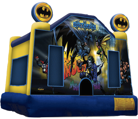 Batman Jump Bounce House Miami Copy - Batman Bounce House Rental (486x413), Png Download