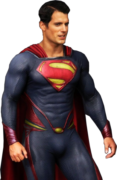 Superman Man Of Steel Logo Png - Henry Cavill Superman Color (391x600), Png Download