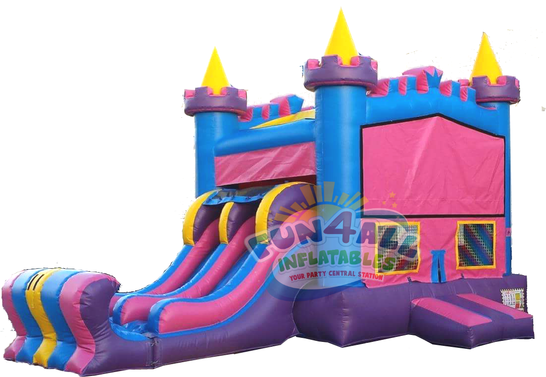 Queens Bounce House Slide Combo - Shopkins Bounce House (1142x788), Png Download