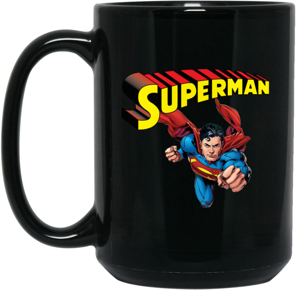 Superman Man Of Steel Bm15oz 15 Oz - Dc Comics Collection: 6 Graphic Novels - 6 Animated (1024x1024), Png Download
