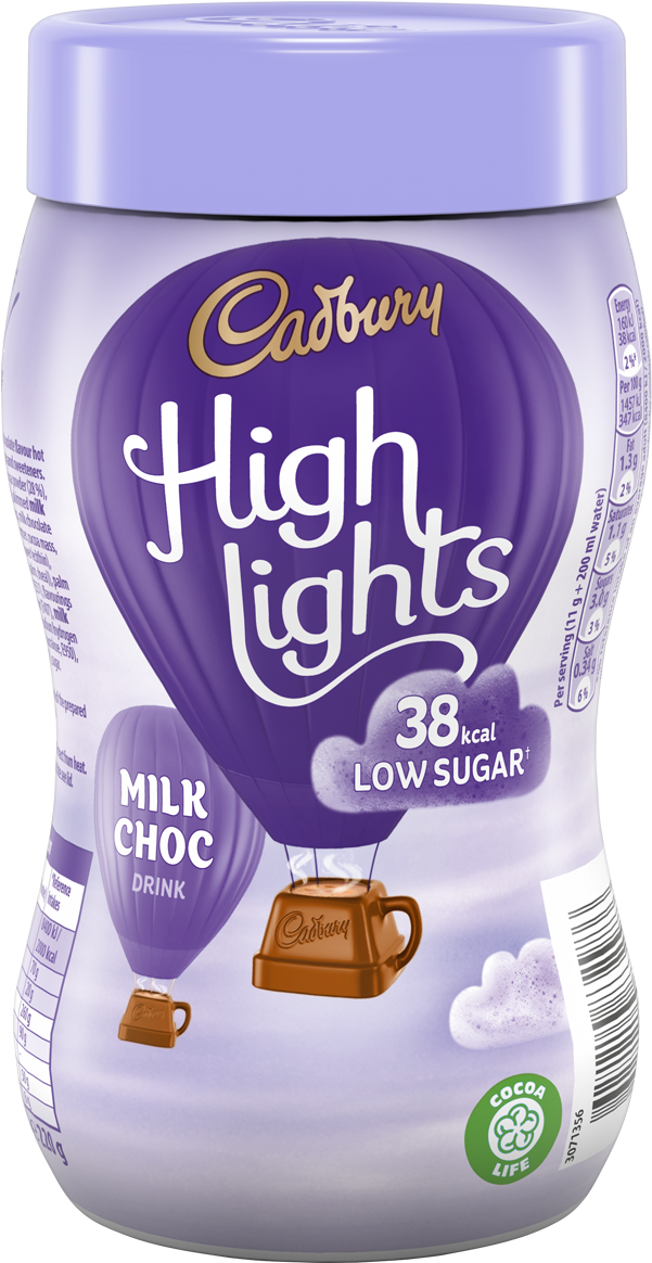 Cadbury Highlights Milk Chocolate - Cadbury's Dark Hot Chocolate (600x1255), Png Download