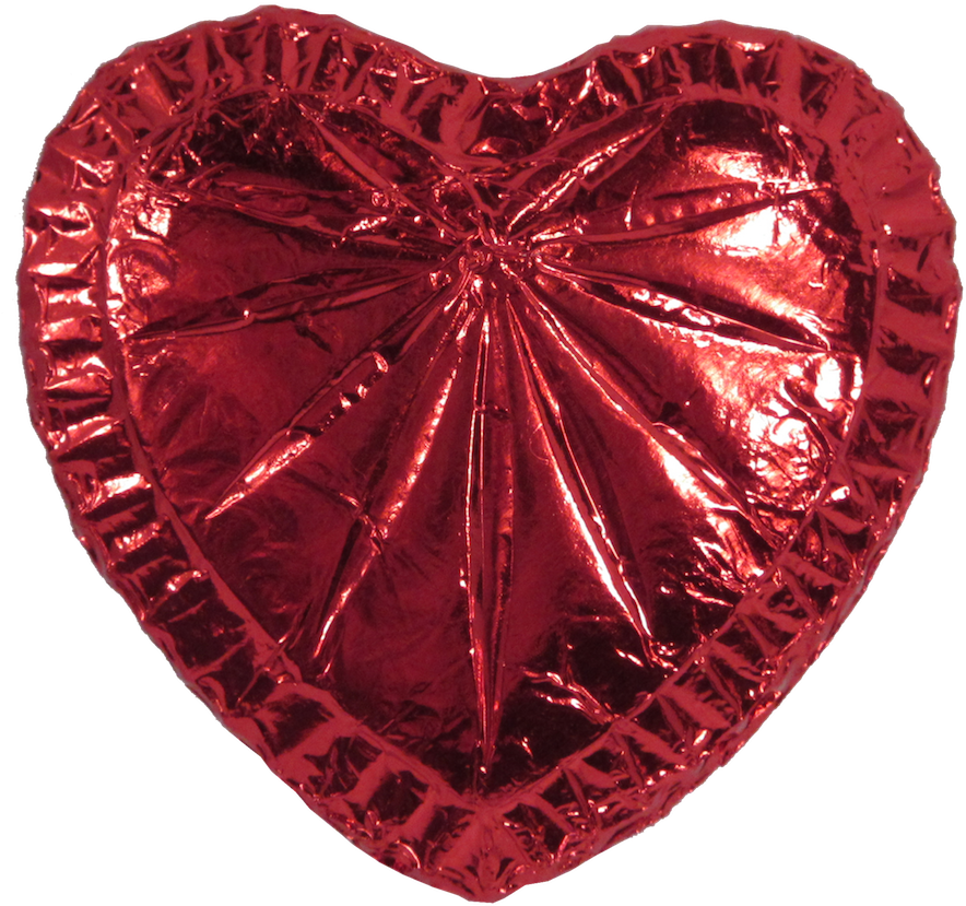 Valentine Foil Wrapped Starburst Heart - Heart (1500x1500), Png Download