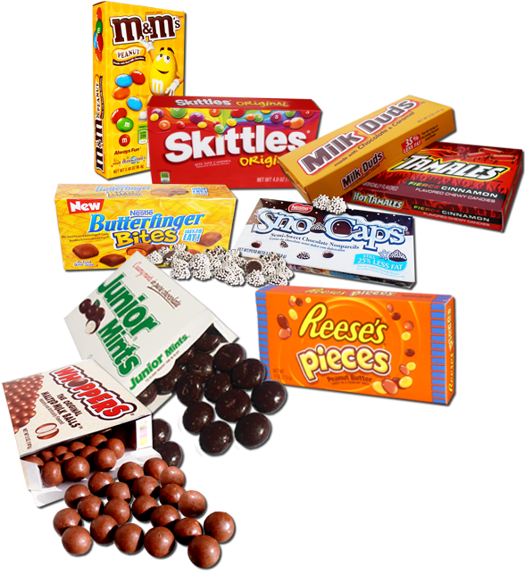 Popular Brand Theater Box Candy - Reese's Pieces Theater Box 113g (607x660), Png Download