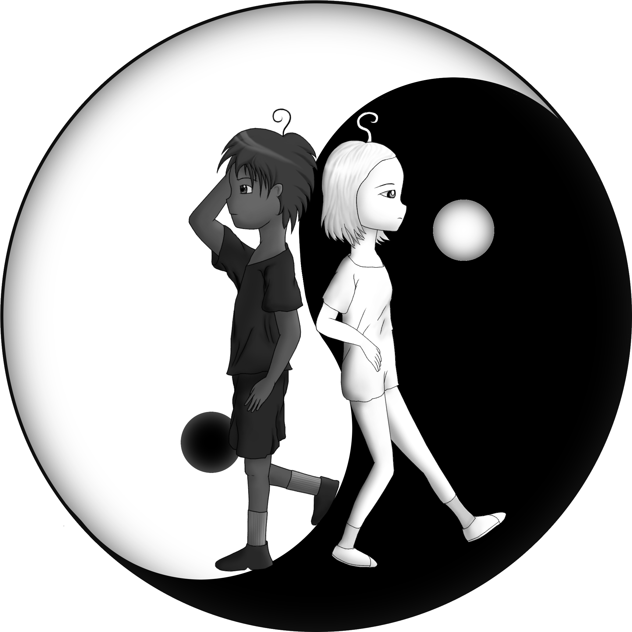 Yin And Yang Wallpapers - Yin And Yang (3543x2556), Png Download