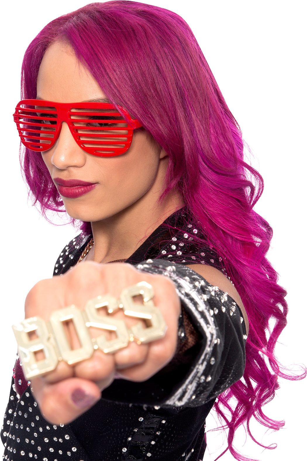 Qsghyfl - Sasha Banks With Glasses (1050x1575), Png Download