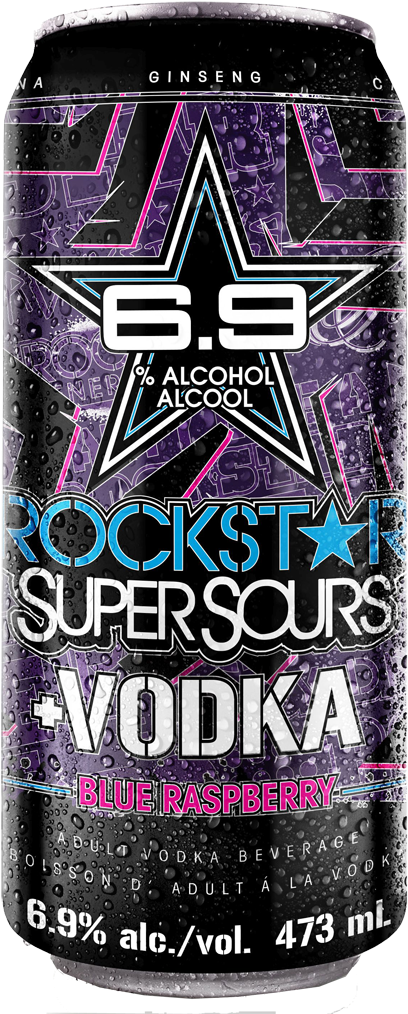 Rockstar Supersours Blue Raspberry - Rockstar Supersours Green Apple Energy Drink (430x1024), Png Download